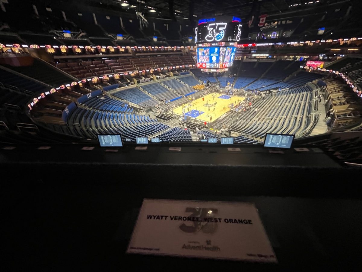 View from the top of the Orlando Magic game